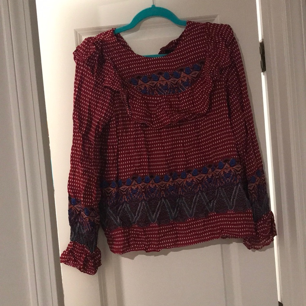 Ruffle detail blouse